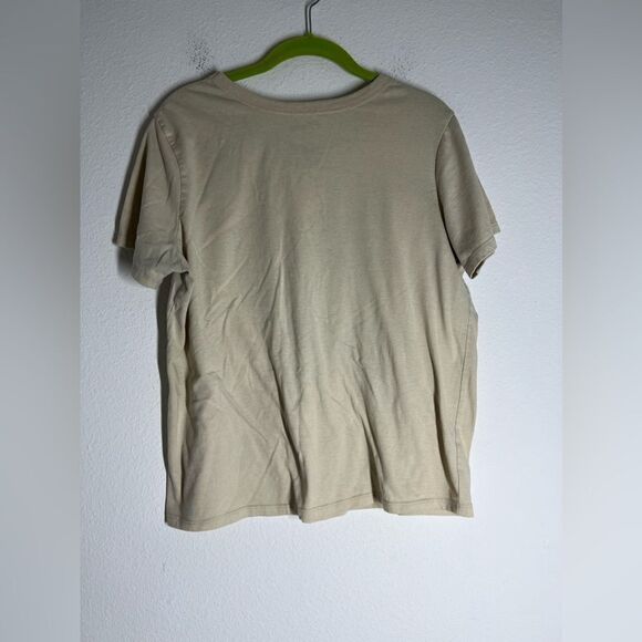 RARE DISNEY WOMEN'S TINKERBELL SHORT SLEEVE CREW NECK T-SHIRT TAN Size L - Picture 2 of 10